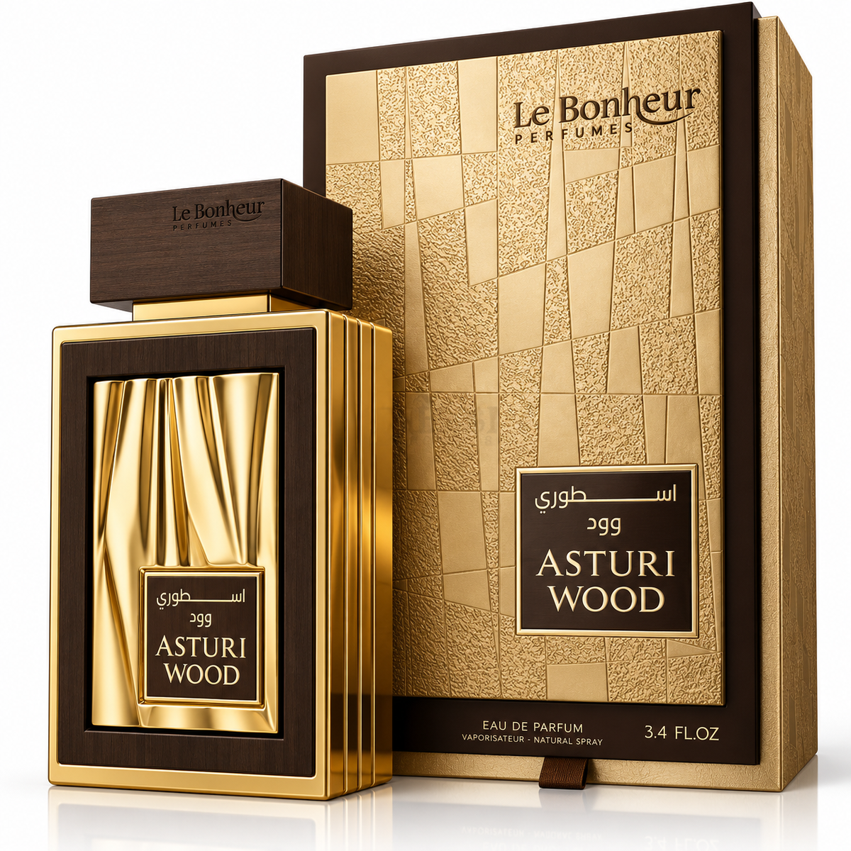 Le Bonheur Asturi Wood Eau de Parfum Spray Unisex 3.4 Ounce