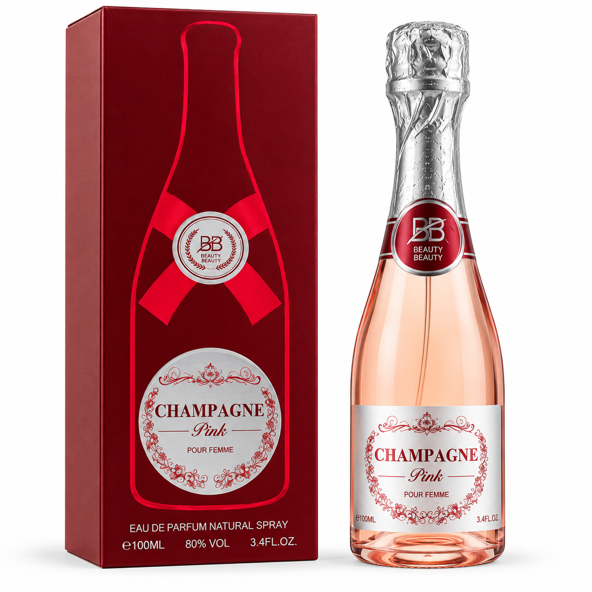 Bharara Champagne Pink Eau de Parfum Spray For Women 3.4 Ounce