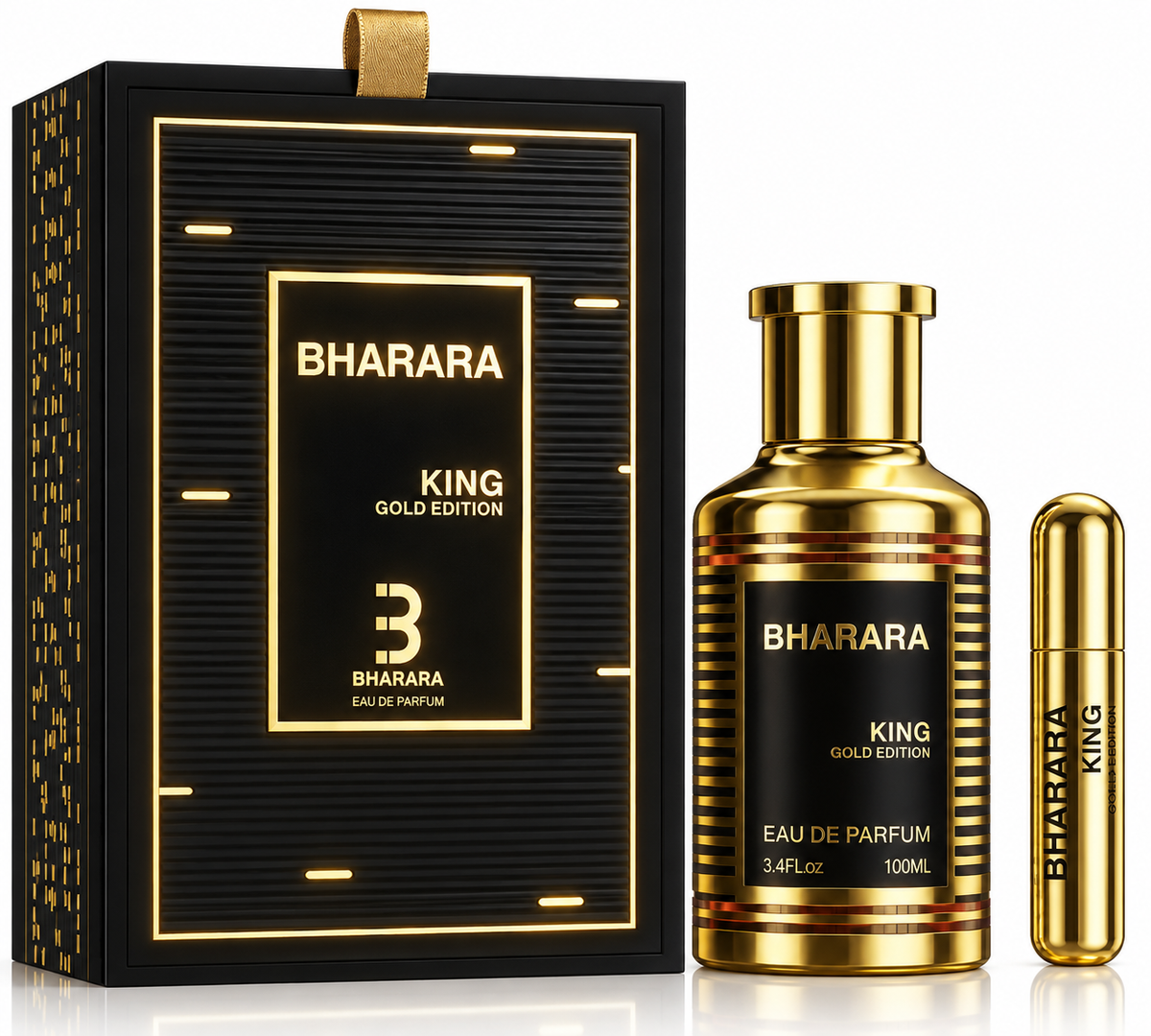 Bharara King Gold Edition Eau de Parfum Spray For Men 3.4 Ounce