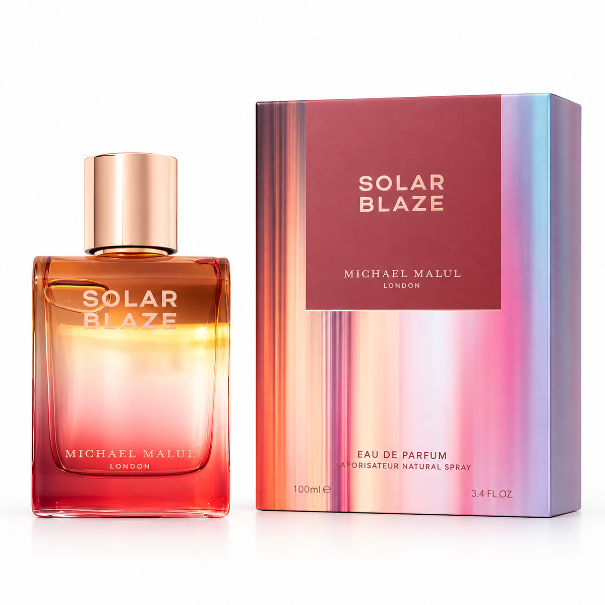 Michael Malul Solar Blaze Eau de Parfum Spray For Men 3.4 Ounce