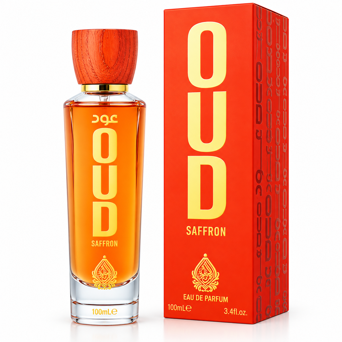 House of Perfumes Oud Saffron Eau de Parfum Spray For Unisex 3.4 Ounce