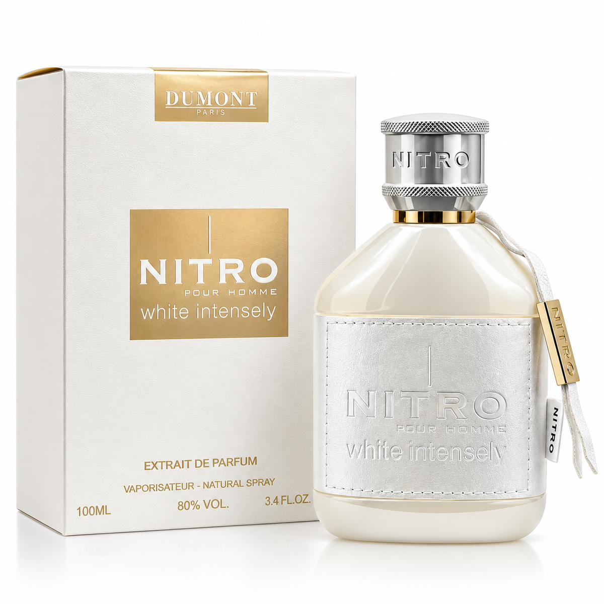 Dumont Nitro White Intensely Extrait de Parfum Spray For Men 3.4 Ounce