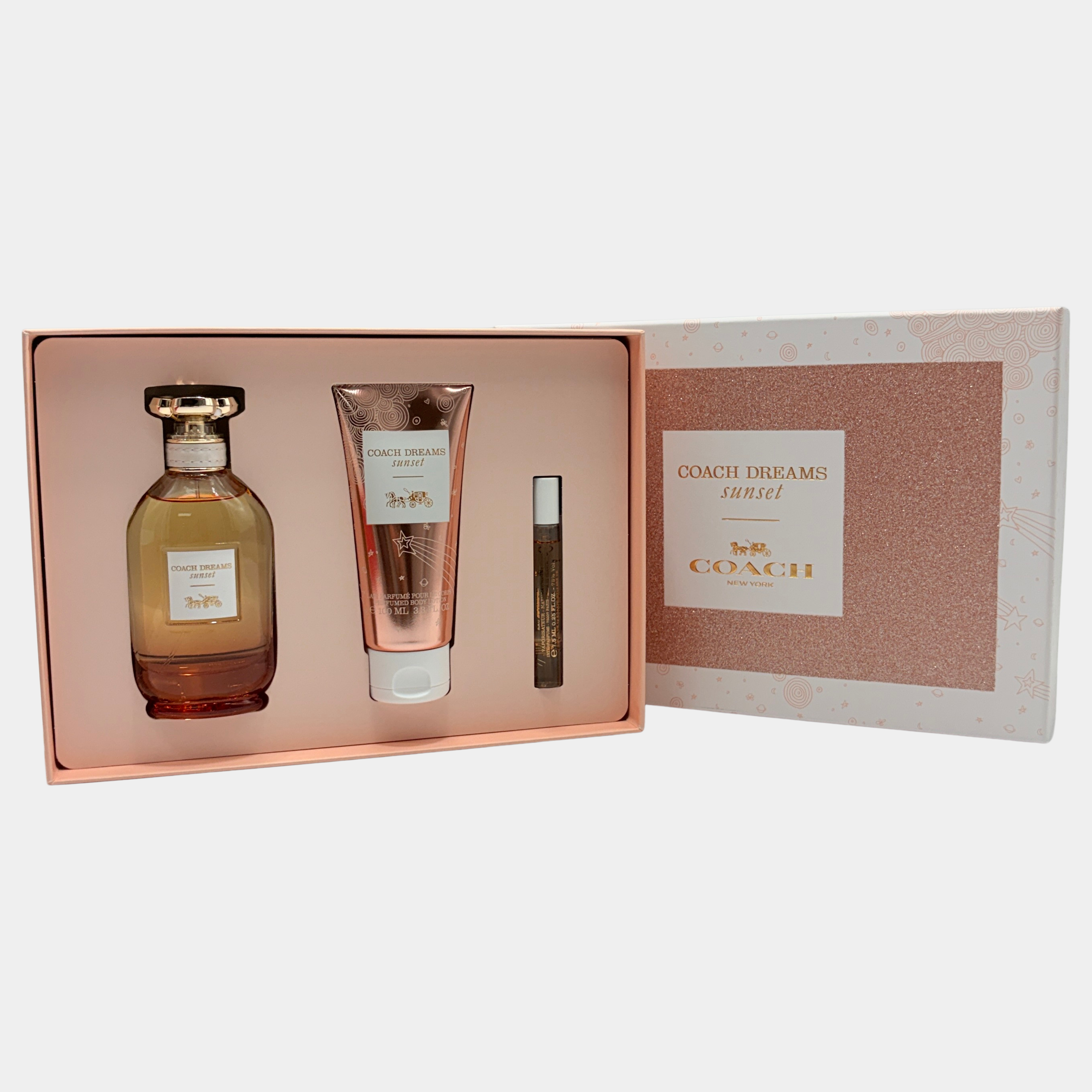 COACH DREAMS SUNSET 3 PC SET 3 OZ EDP + .25 OZ EDP + 3.3 OZ B/L