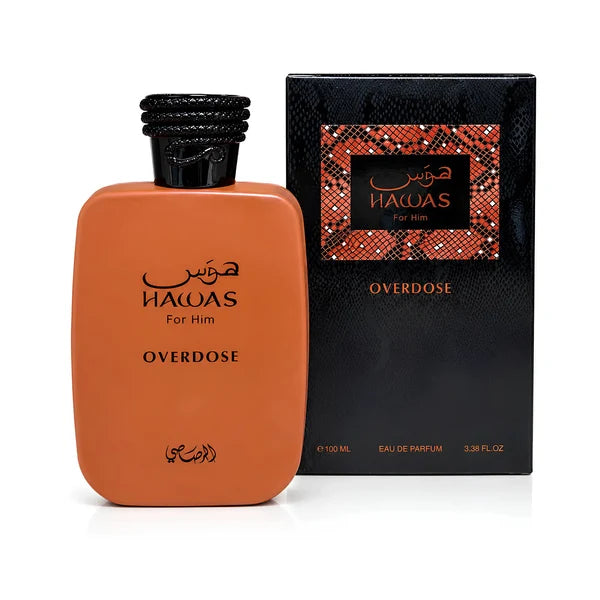 Rasasi Hawas Overdose Eau de Parfum Spray for Men 3.4 Ounce