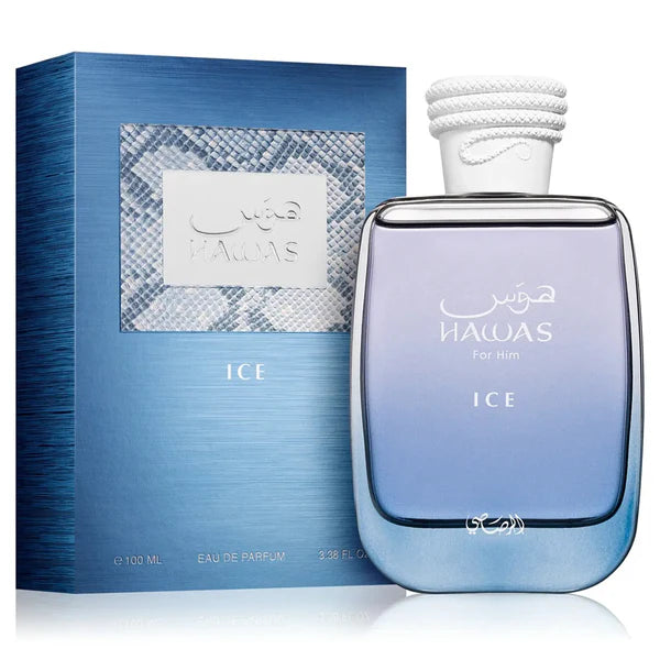 Rasasi Hawas Ice Eau de Parfum Spray for Men 3.4 Ounce