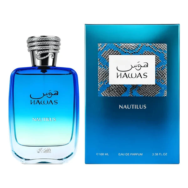 Rasasi Hawas Nautilus Eau de Parfum Spray for Men 3.4 Ounce