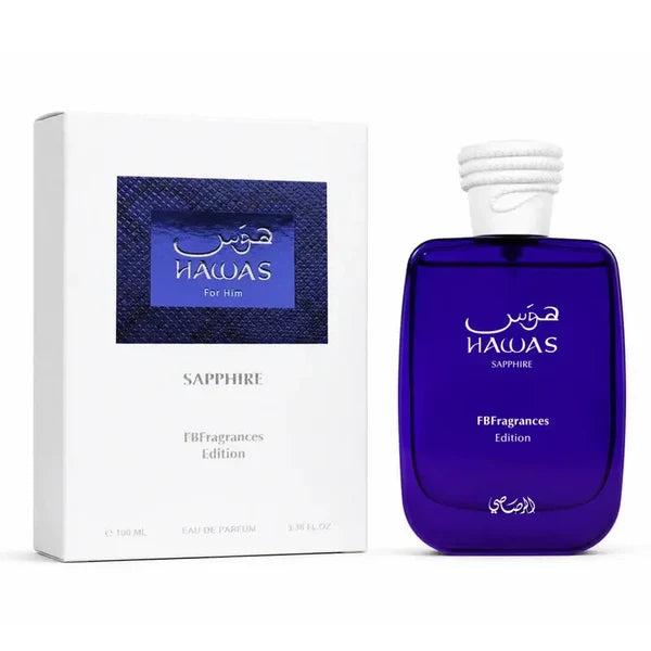 Rasasi Hawas Sapphire Eau de Parfum Spray for Men 3.4 Ounce