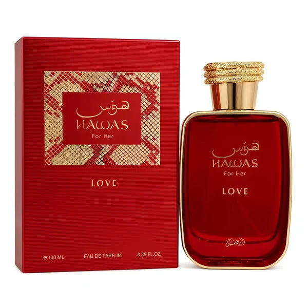 Rasasi Hawas Love For Her Eau de Parfum for Women 3.4 Ounce