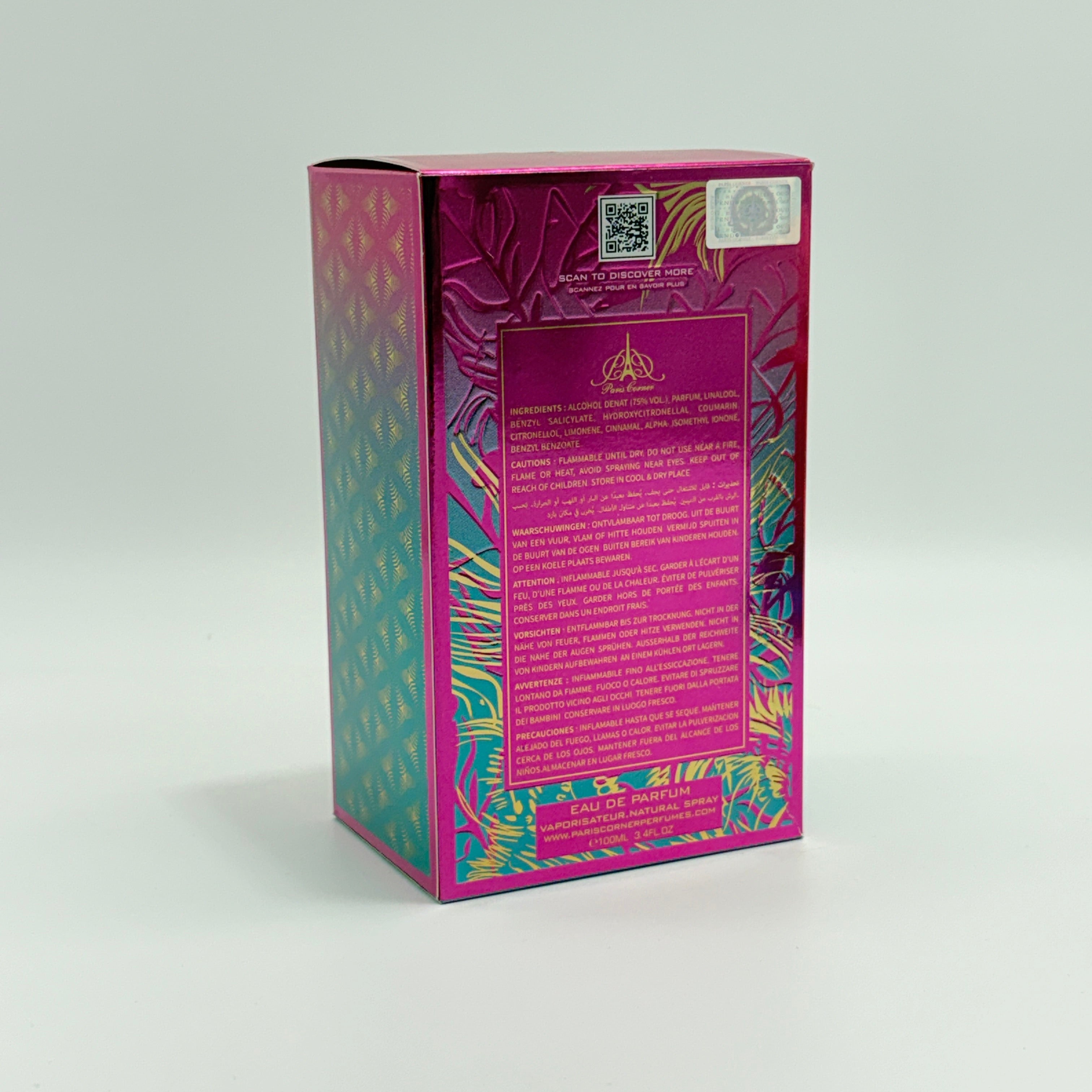 Paris Corner Khair Confection Eau De Parfum Spray for Unisex, 3.4 Ounce