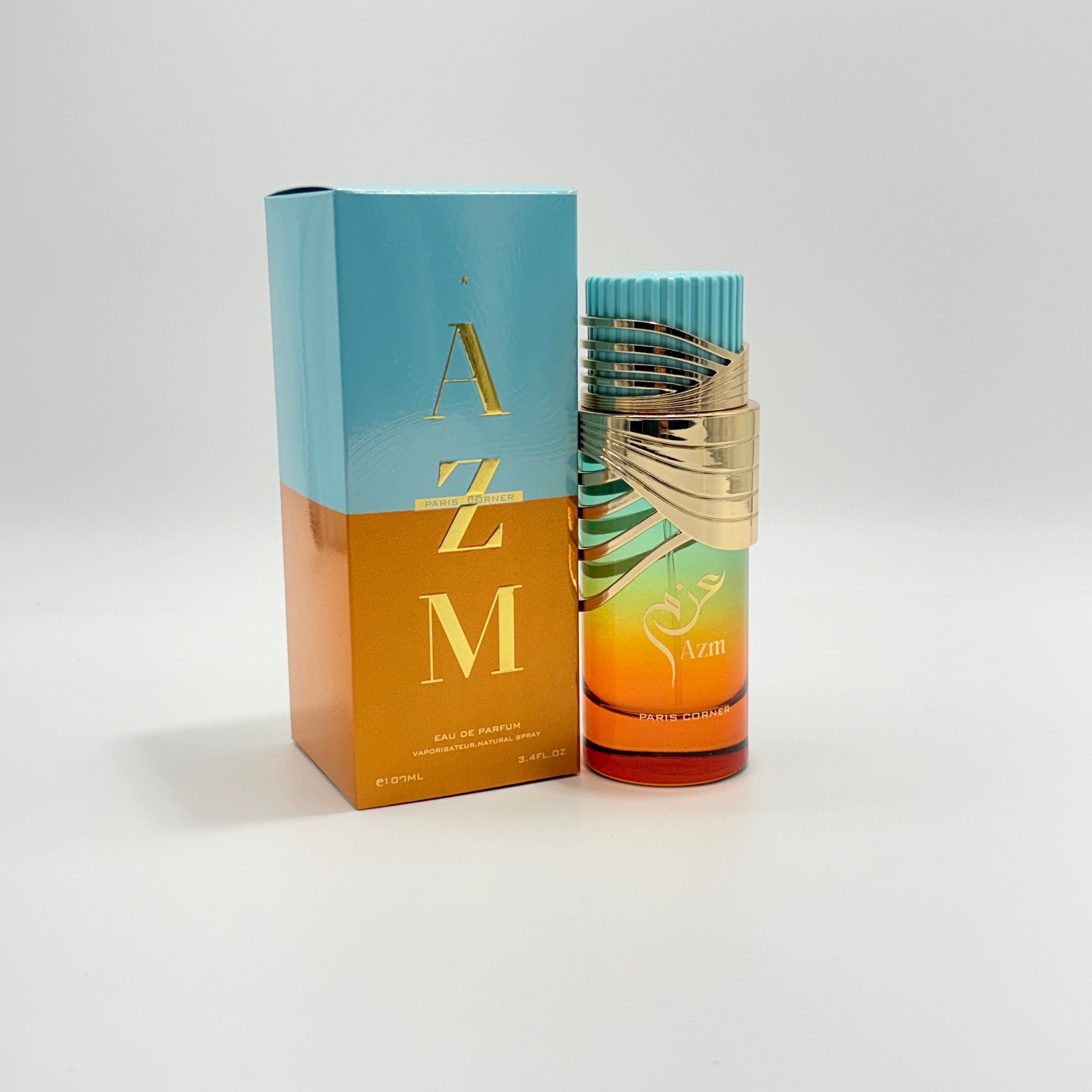 Paris Corner Azm Eau De Parfum Spray for Unisex, 3.4 Ounce