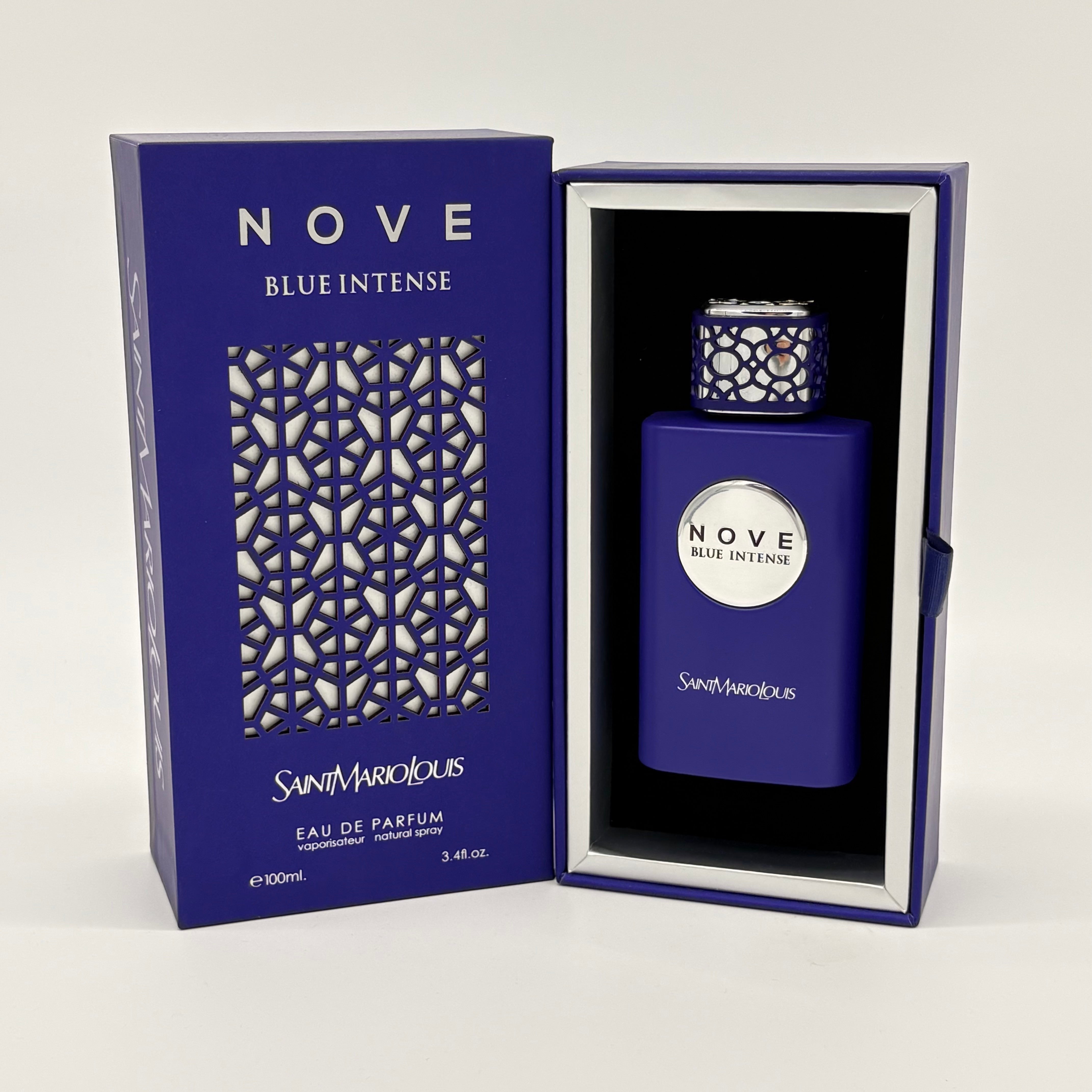 Saint Mario Louis Nove Blue Intense Eau De Parfum Spray For Unisex 3.4 Ounce