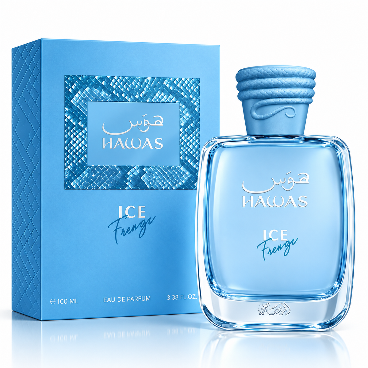 Rasasi Hawas Ice Freeze Eau de Parfum Spray for Men 3.38 Ounce