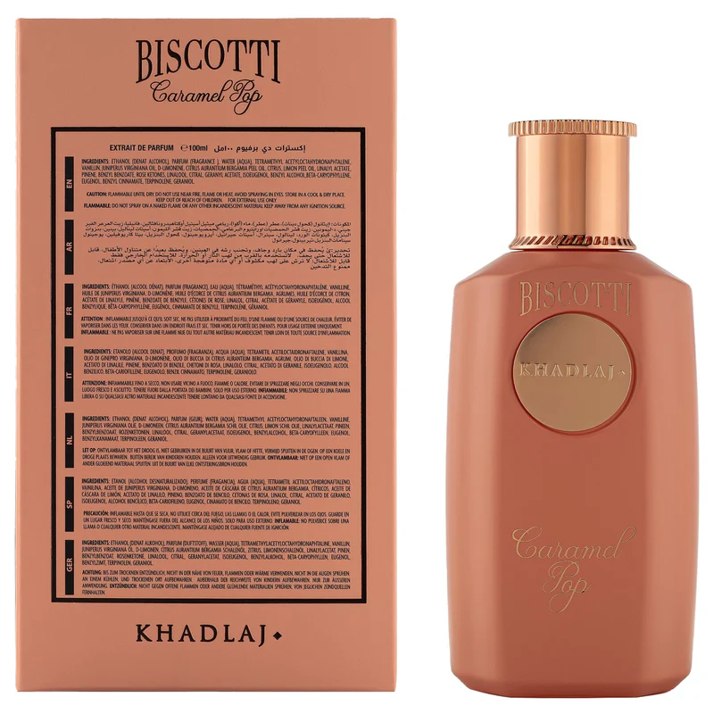 Khadlaj Biscotti Caramel Pop Extrait de Parfum for Unisex 3.4 Ounce