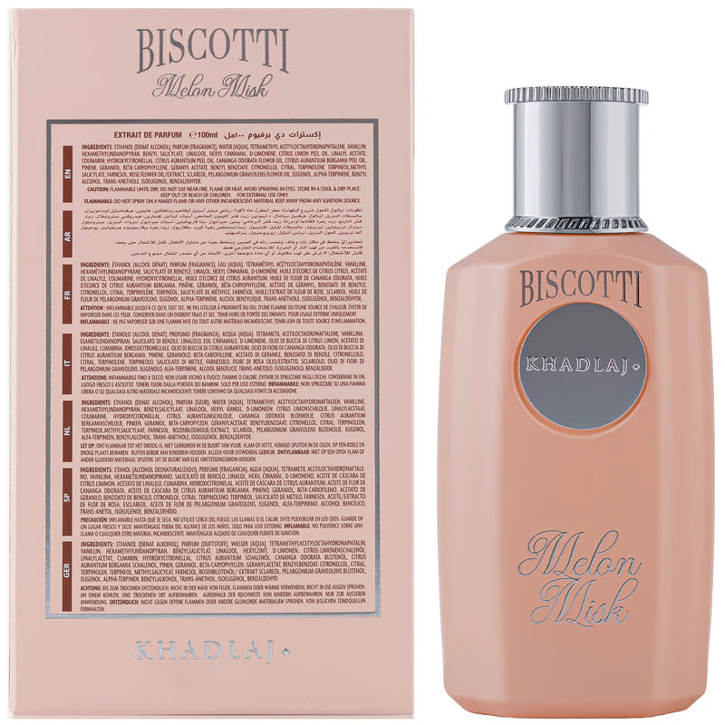 Khadlaj Biscotti Melon Misk Extrait de Parfum for Women 3.4 Ounce