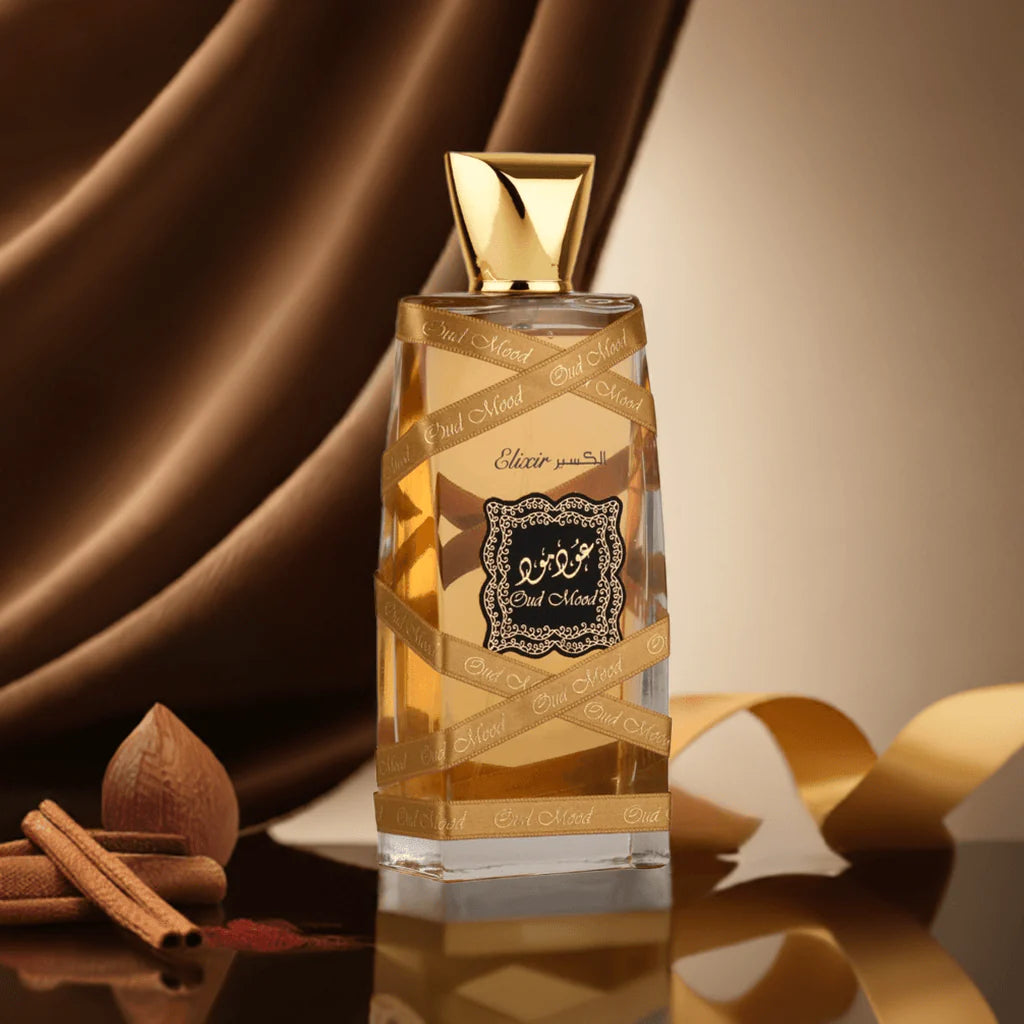 Lattafa Oud Mood Elixir for Unisex Eau de Parfum Spray, 3.4 Ounce