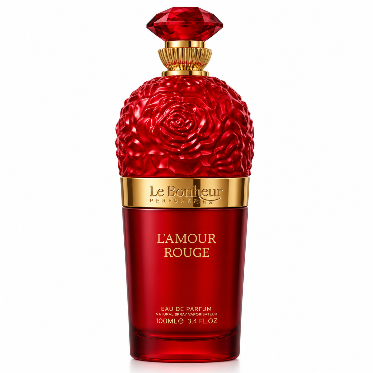 Le Bonheur L'Amour Rouge Eau de Parfum Spray For Women 3.4 Ounce