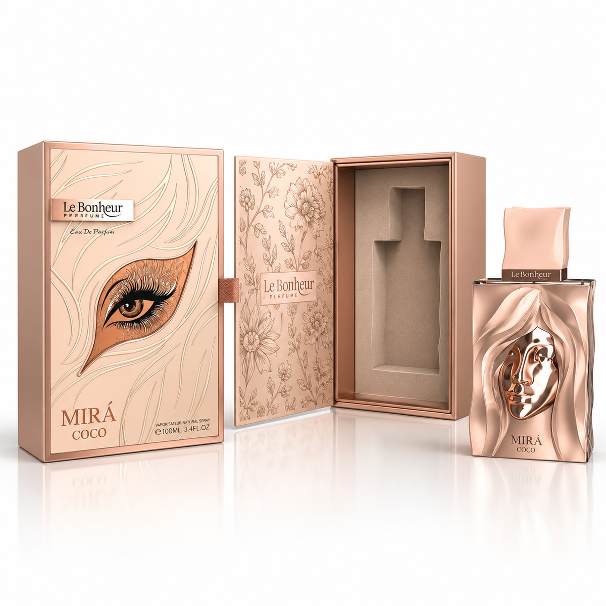 Le Bonheur Mira Coco Eau de Parfum Spray For Women 3.4 Ounce