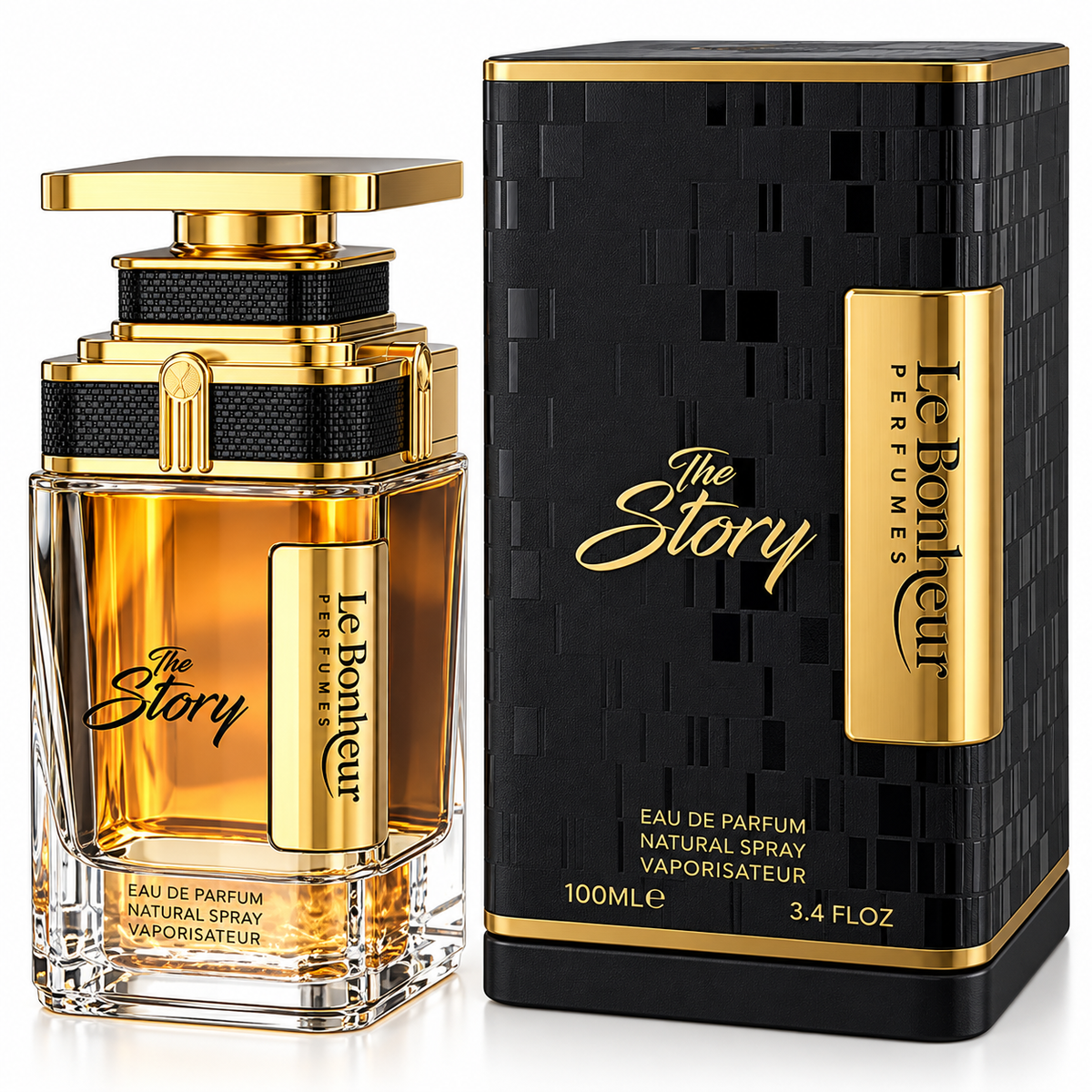 Le Bonheur The Story Eau de Parfum Spray For Men 3.4 Ounce