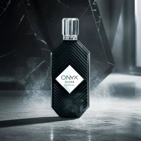 Khadlaj Onyx Silver Eau de Parfum Spray for Unisex, 3.4 Ounce