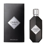 Khadlaj Onyx Silver Eau de Parfum Spray for Unisex, 3.4 Ounce