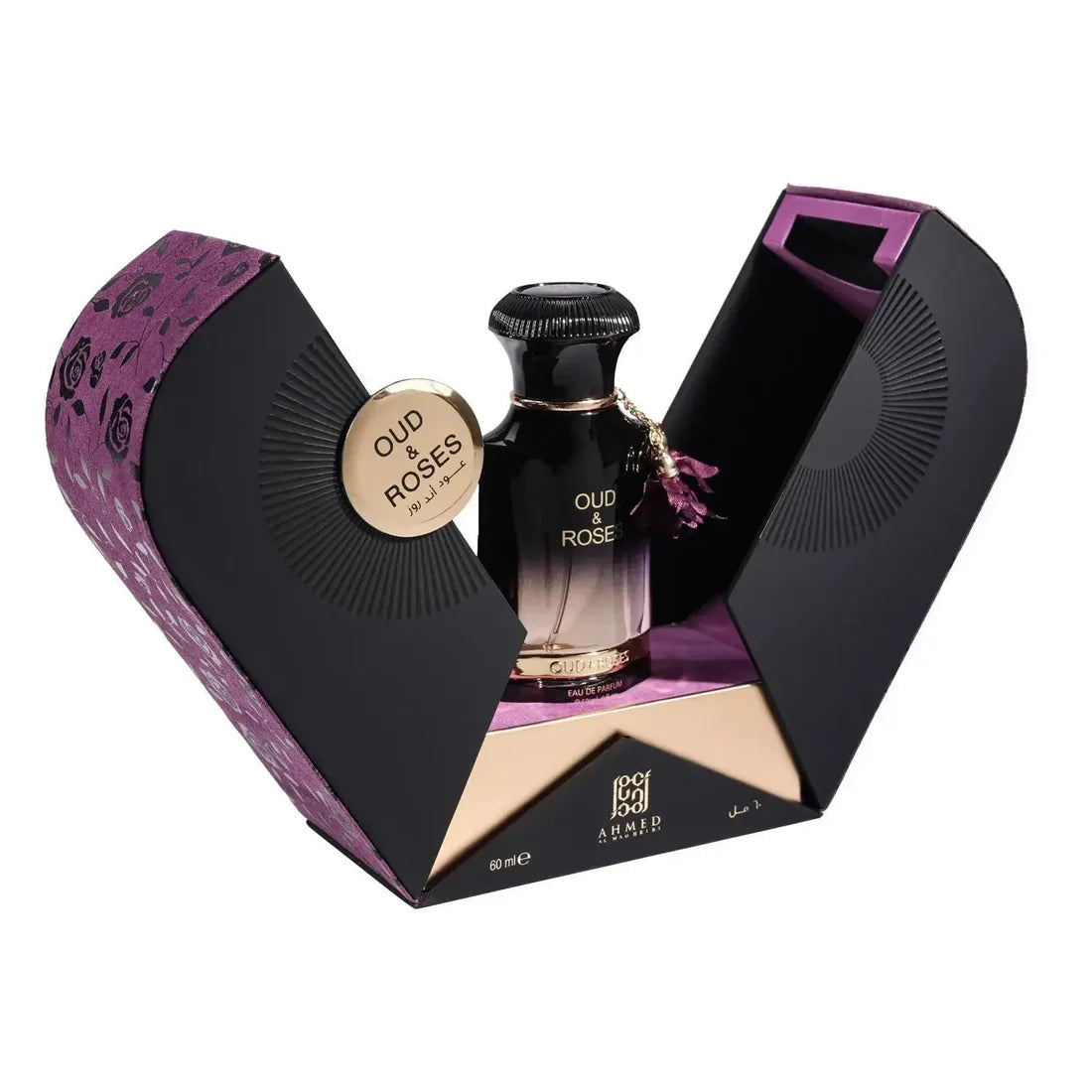 Ahmed Al Maghribi Oud & Roses Extrait de Parfum Spray for Unisex 2.0 Ounce