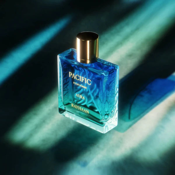 Rayhaan Pacific Aura Eau de Parfum Spray for Men 3.4 Ounce