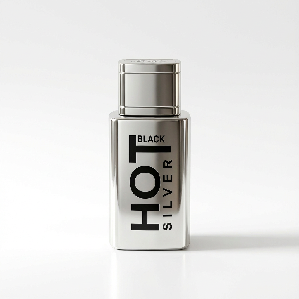 BERNARD DIMITRI Hot Black Silver Eau De Parfum Spray For Men 3.4 Ounce