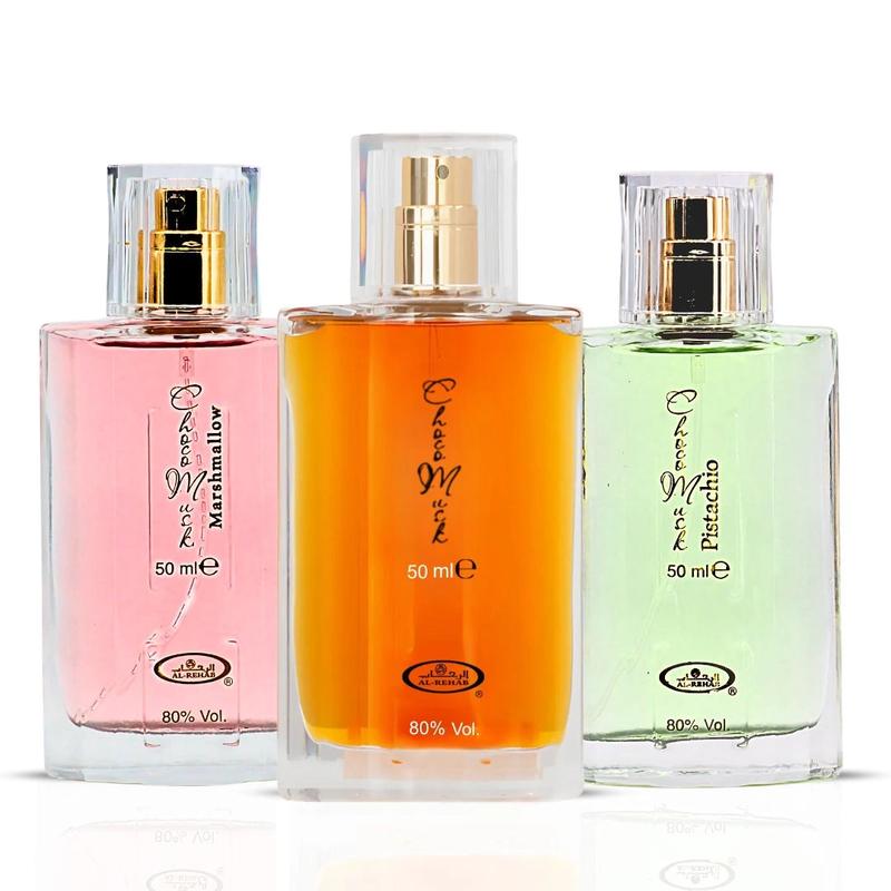 Al Rehab 3-Piece (Choco Musk, Choco Musk Marshmallow & Choco Musk Pistachio) Fragrance Bundle for Everyone