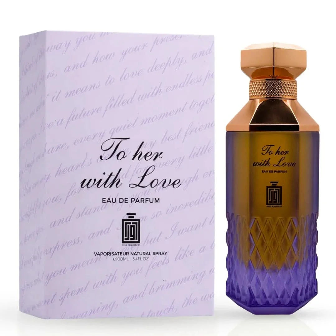 Aura Fragrances To Her With Love Eau de Parfum Spray For Women 3.4 Ounce