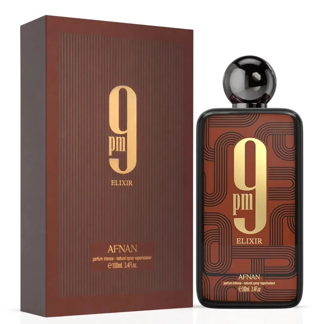 Afnan 4-Piece (9pm Elixir, 9am Dive , 9PM Black & 9PM Rebel) Fragrance Bundle for Unisex