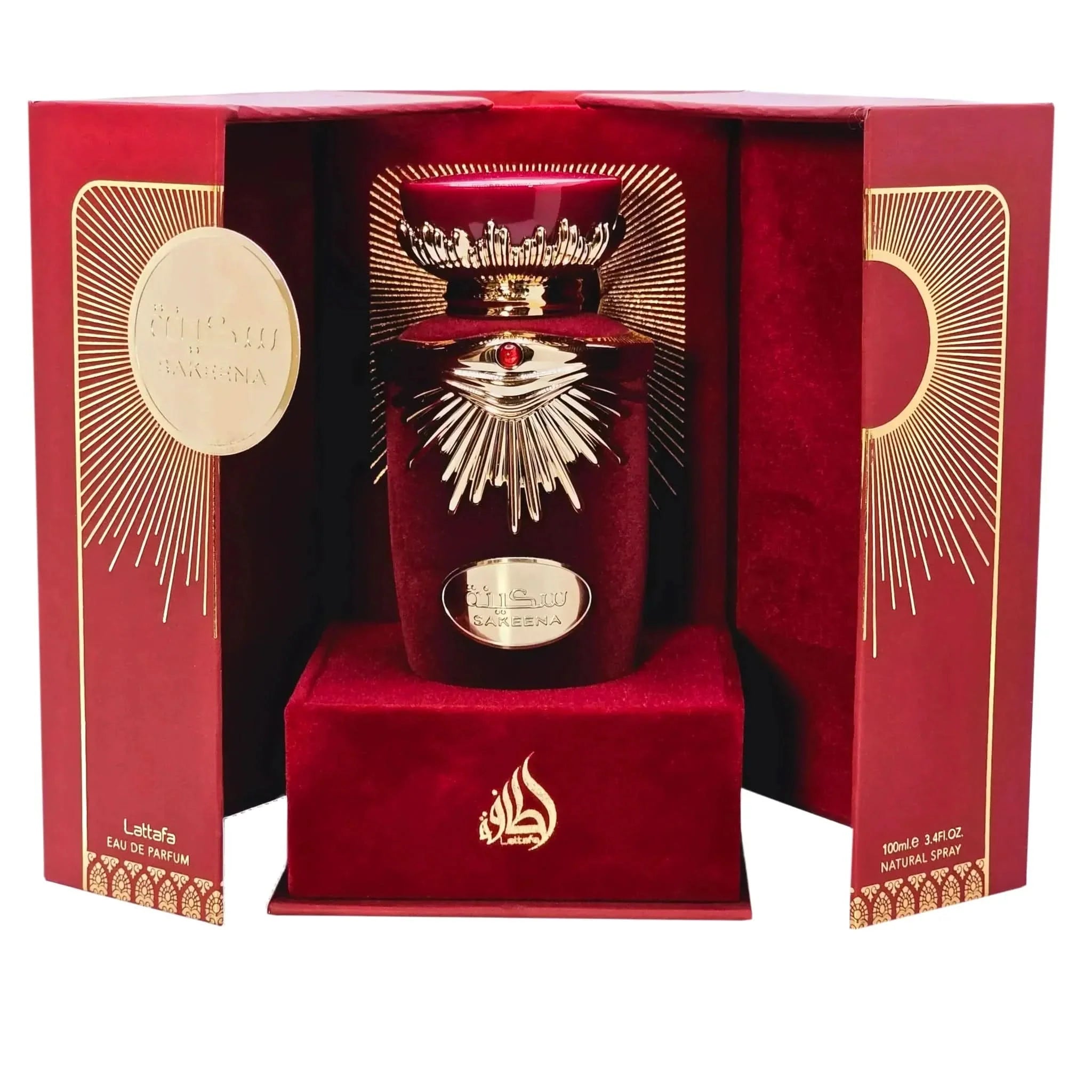 Lattafa Sakeena for Unisex Eau de Parfum Spray, 3.4 Ounce