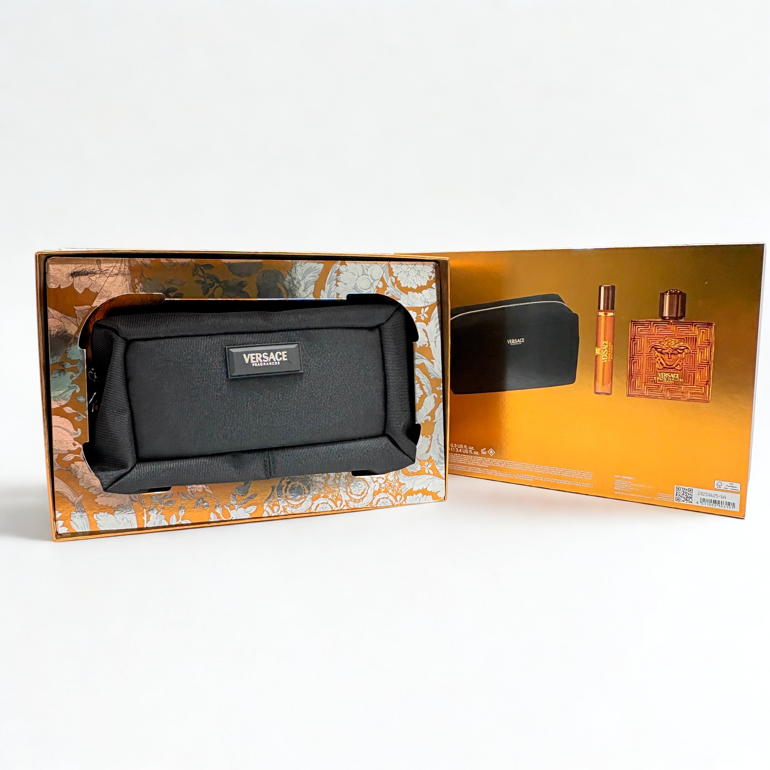 VERSACE EROS NAJIM 3.4 OZ PARFUM 3 PC SET 3.4 OZ + BAG + MINI