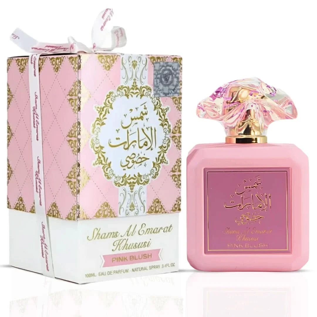 Ard Al Zaafaran 3-Piece (Shams Al Emarat Khususi Pink Blush, Glaze & Glow & Iced Petal) Fragrance Bundle for Unisex