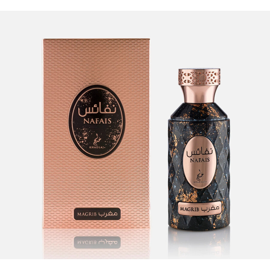 Khadlaj Nafais Magrib Eau de Parfum Spray for Unisex, 3.4 Ounce