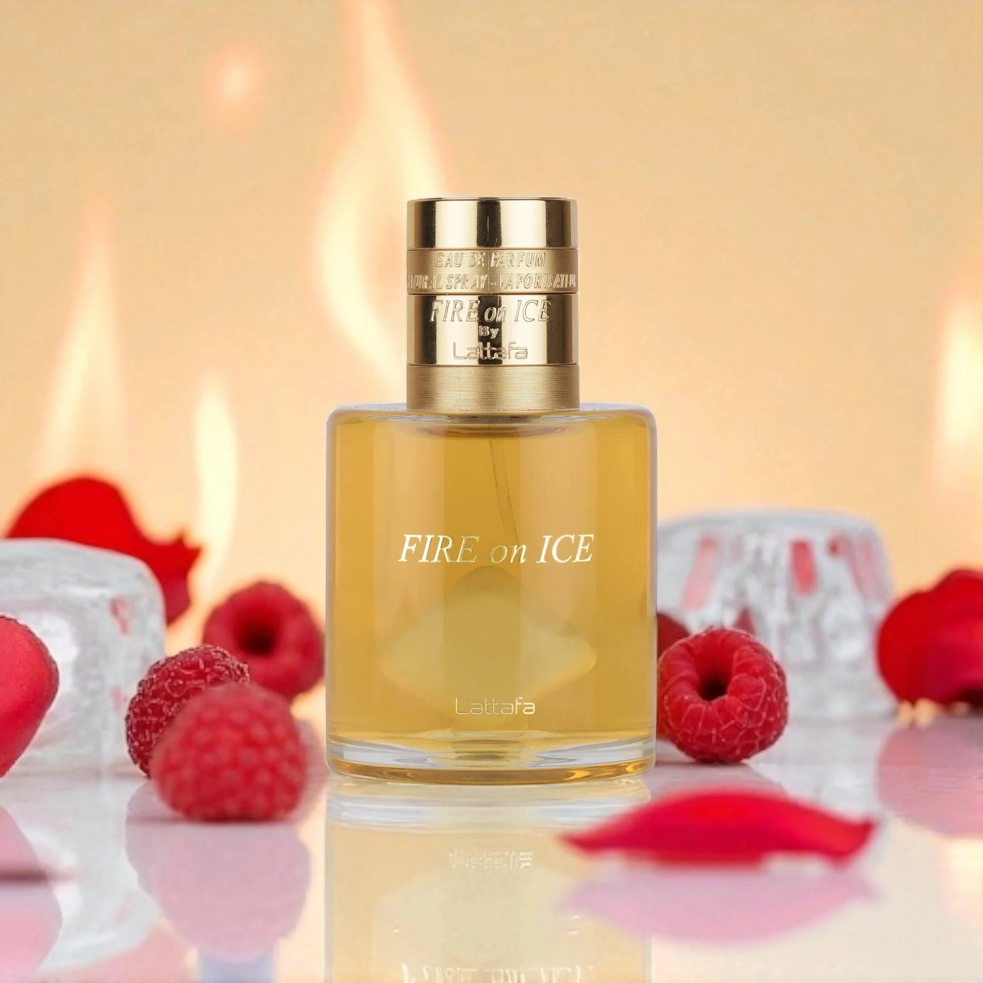 Lattafa Fire On Ice Eau de Parfum Spray for Unisex, 3.71 Ounce