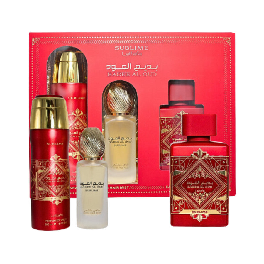 LATTAFA  BADEE AL OUD SUBLIME 3 PC SET 3.4+SPRAY+MIST