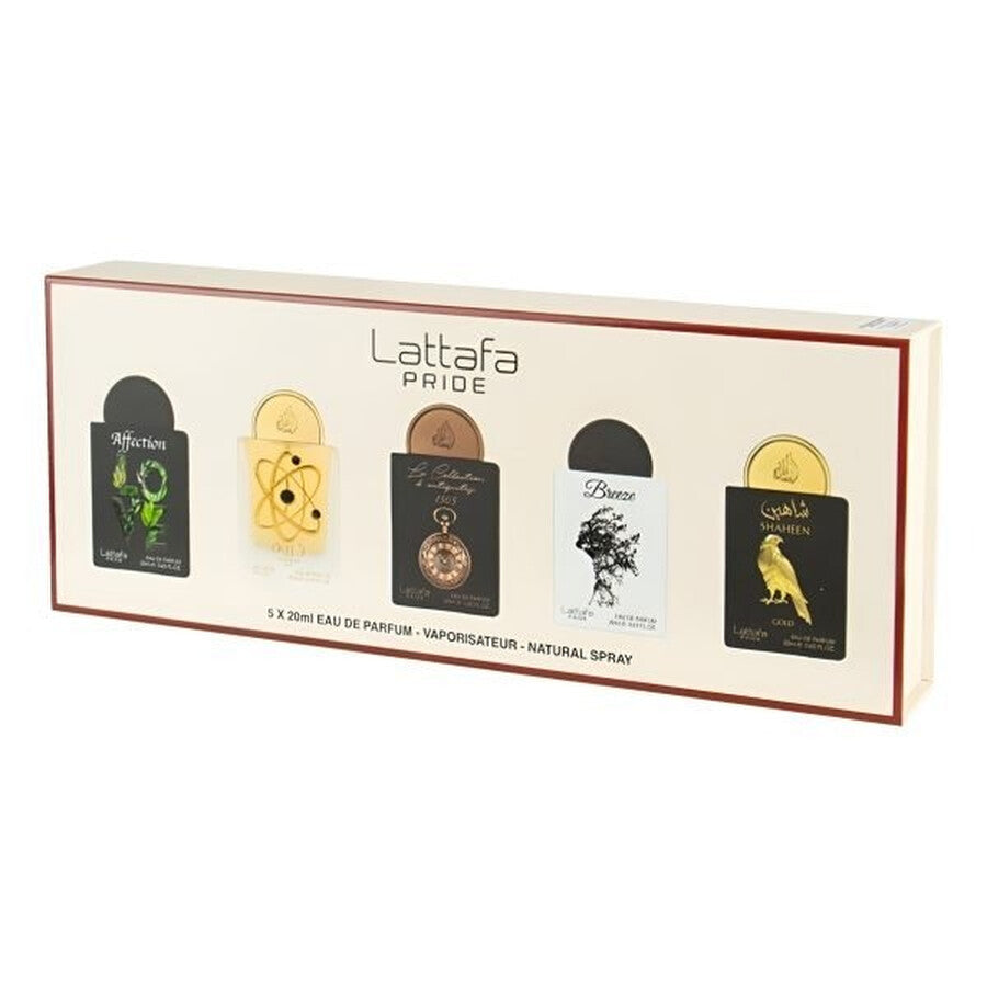 LATTAFA 5 PC MINI Affection, Tharwah Gold, Watch 1505, Breeze, Shaheen Gold 20 ML