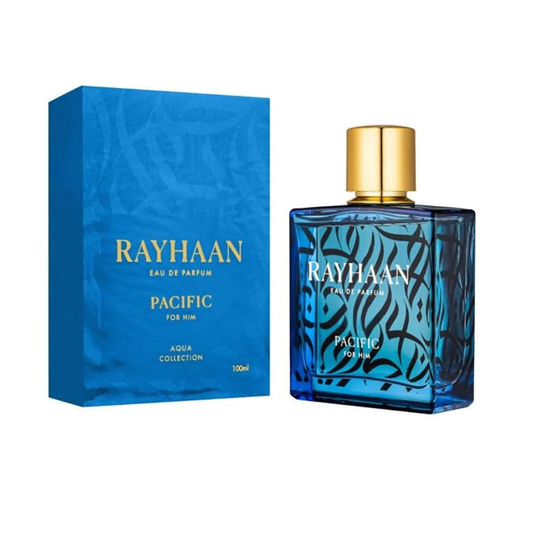 Rayhaan Pacific Eau de Parfum for Men, 3.4 Ounce