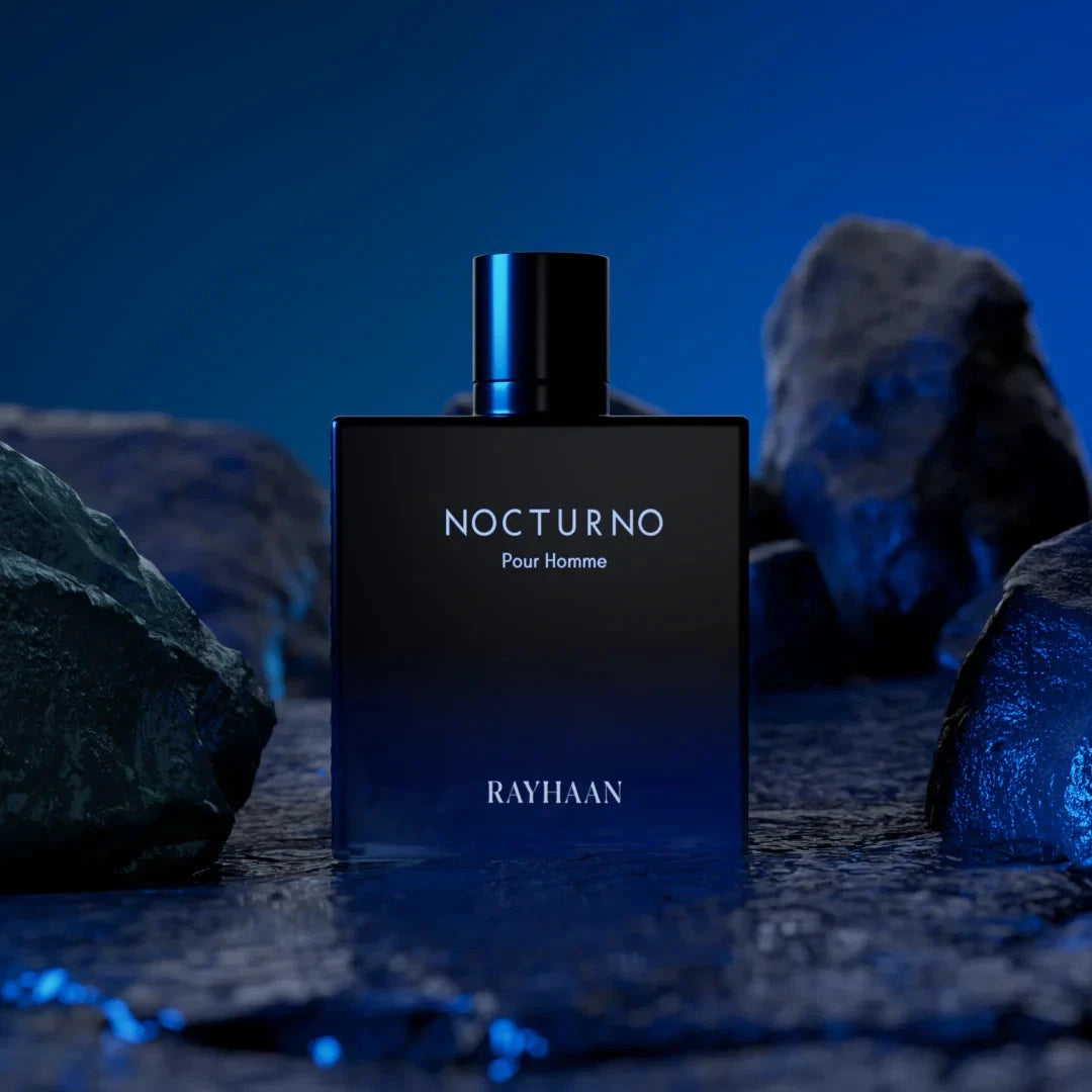 Rayhaan Nocturno Eau de Parfum for Men, 3.4 Ounce